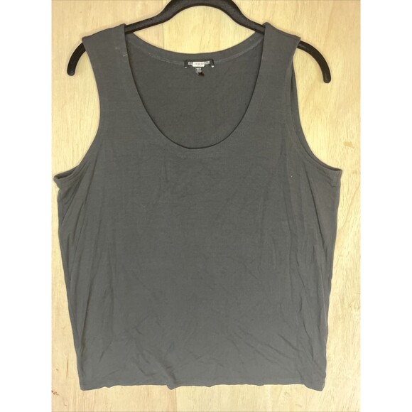 EILEEN FISHER TANK TOP SHIRT SHELL SLEEVELESS JERSEY SIZE LARGE - Picture 1 of 7